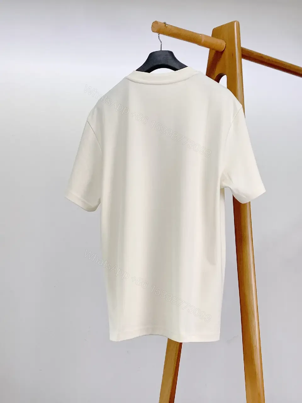 View 2 of Off-White Cream Casual Logo Tee with Bold DIOR Emblem T-shirt