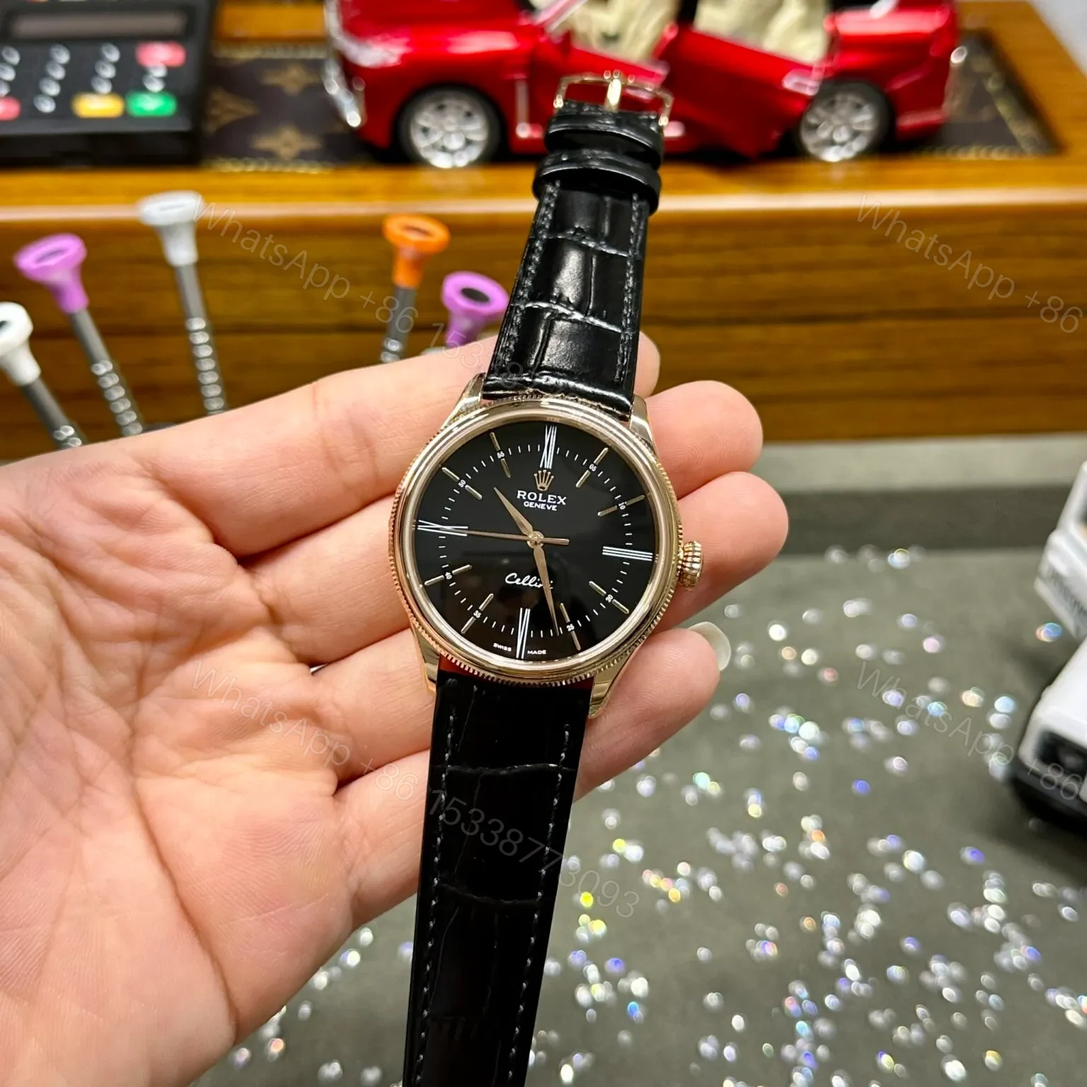 View 3 of Superclone Rolex Cellini Black Dial REP016814
