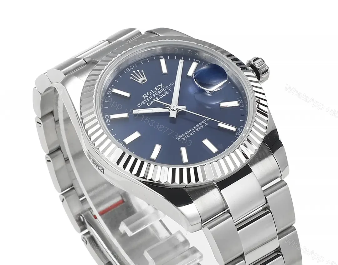 View 3 of VS Factory Clean Factory JVS Rolex Datejust Blue Fluted Silver
