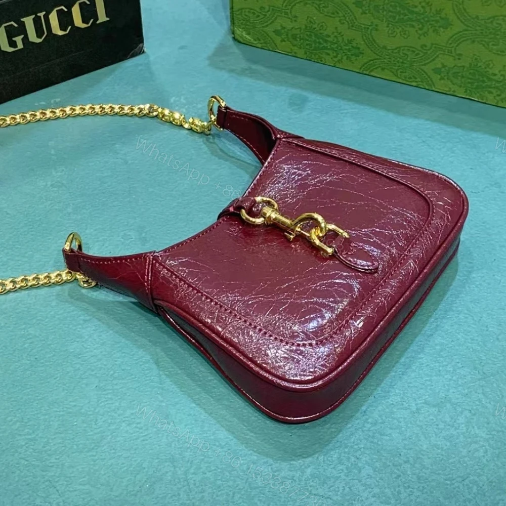 View 5 of Gucci Jackie Notte Mini Bag Rosso Ancora Red 19Cm