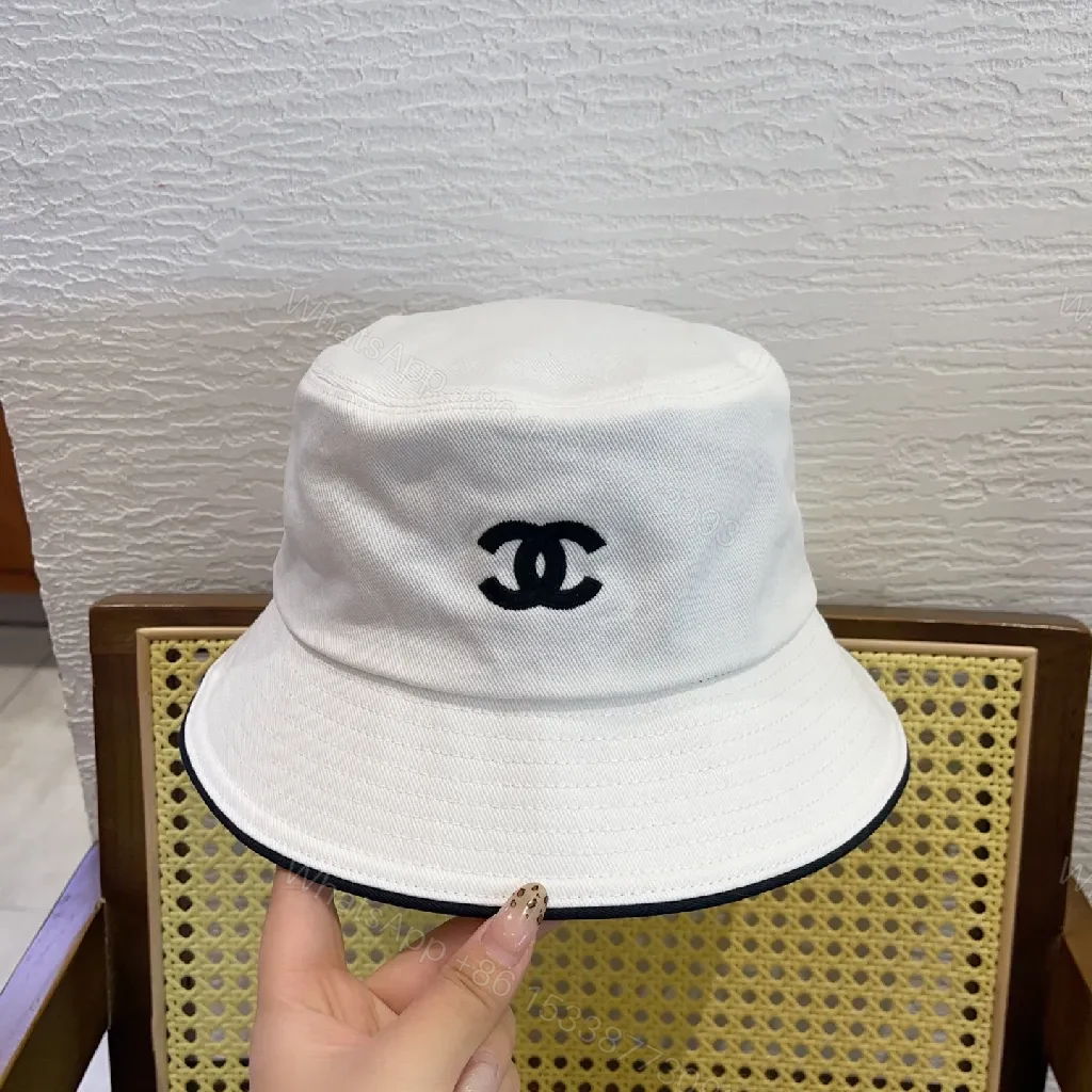 View 7 of White Cotton Bucket Hat - Luxe Minimalist, Subtle Logo