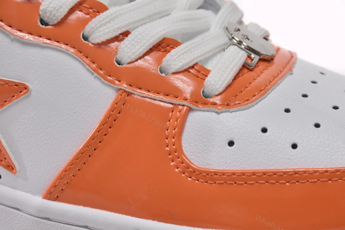 View 7 of Cheap Fake Bape Sta Low White Orange 1H70-191-001(BapeSta)