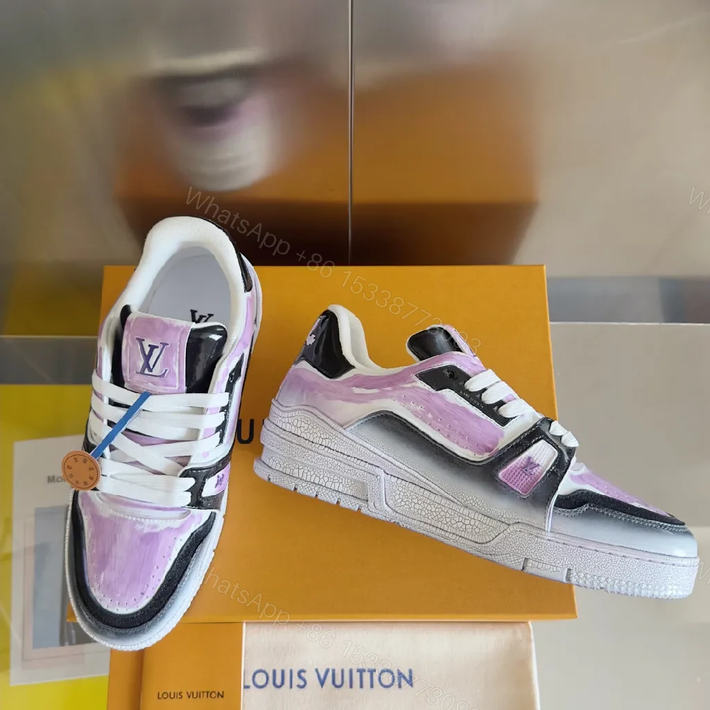 View 2 of Lilac Leather Luxe Sneaker: Playful City-Ready Comfort
