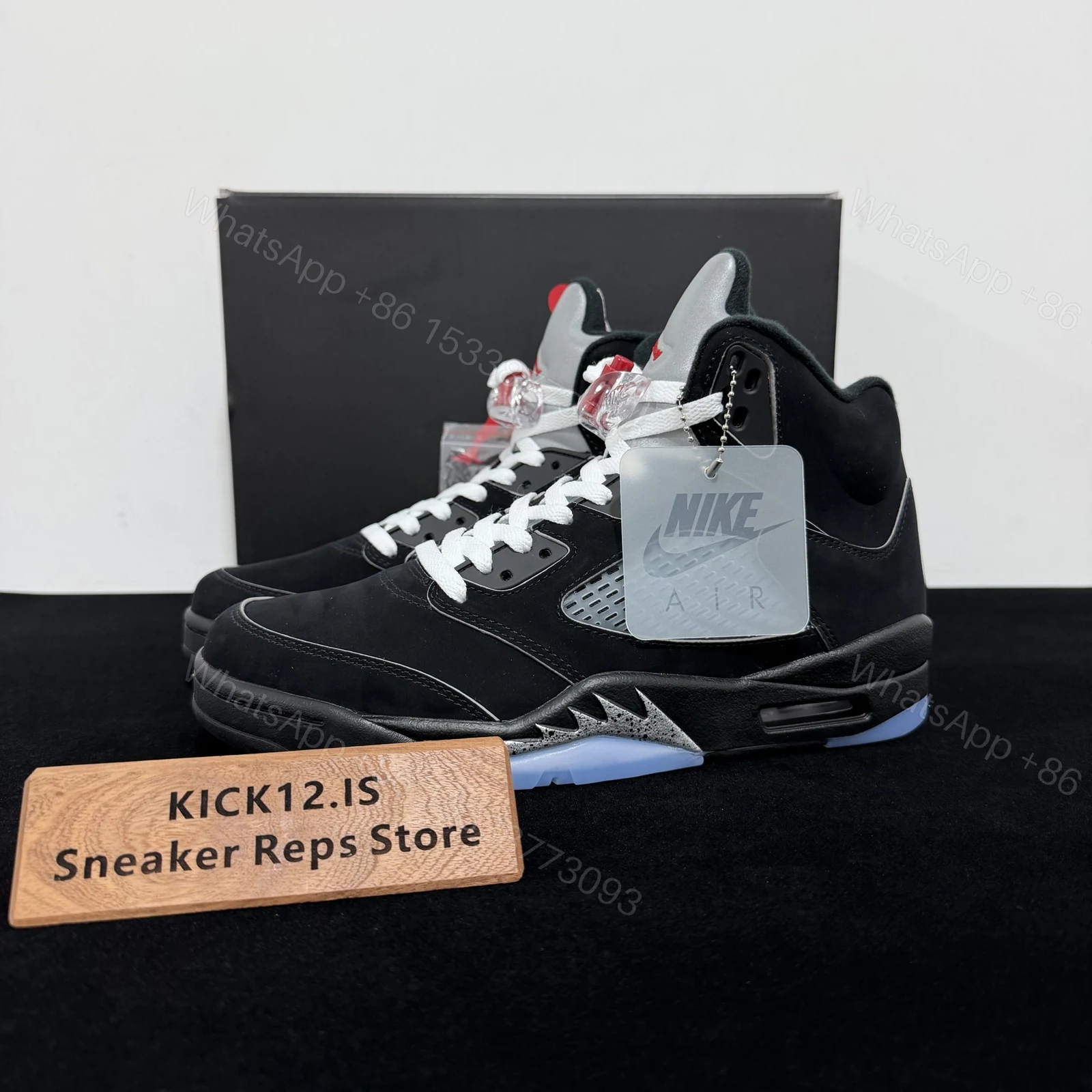 Air Jordan 5 Retro ‘Black Metallic Reimagined’ Reps — view 1