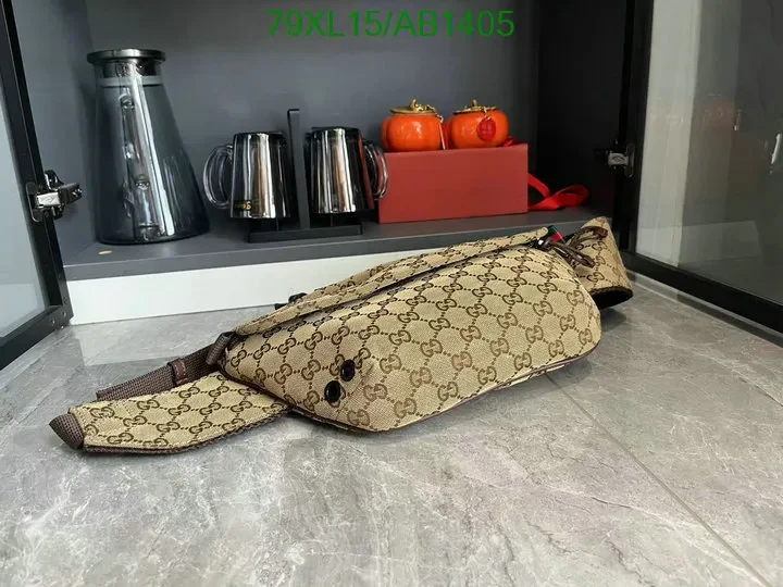 View 7 of Gucci Small GG Belt Bag Beige and Ebony PTF637
