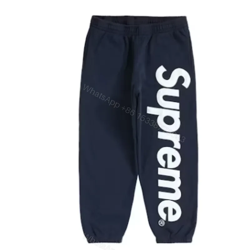 View 6 of Supreme Satin Applique Sweatpant Navy Blue