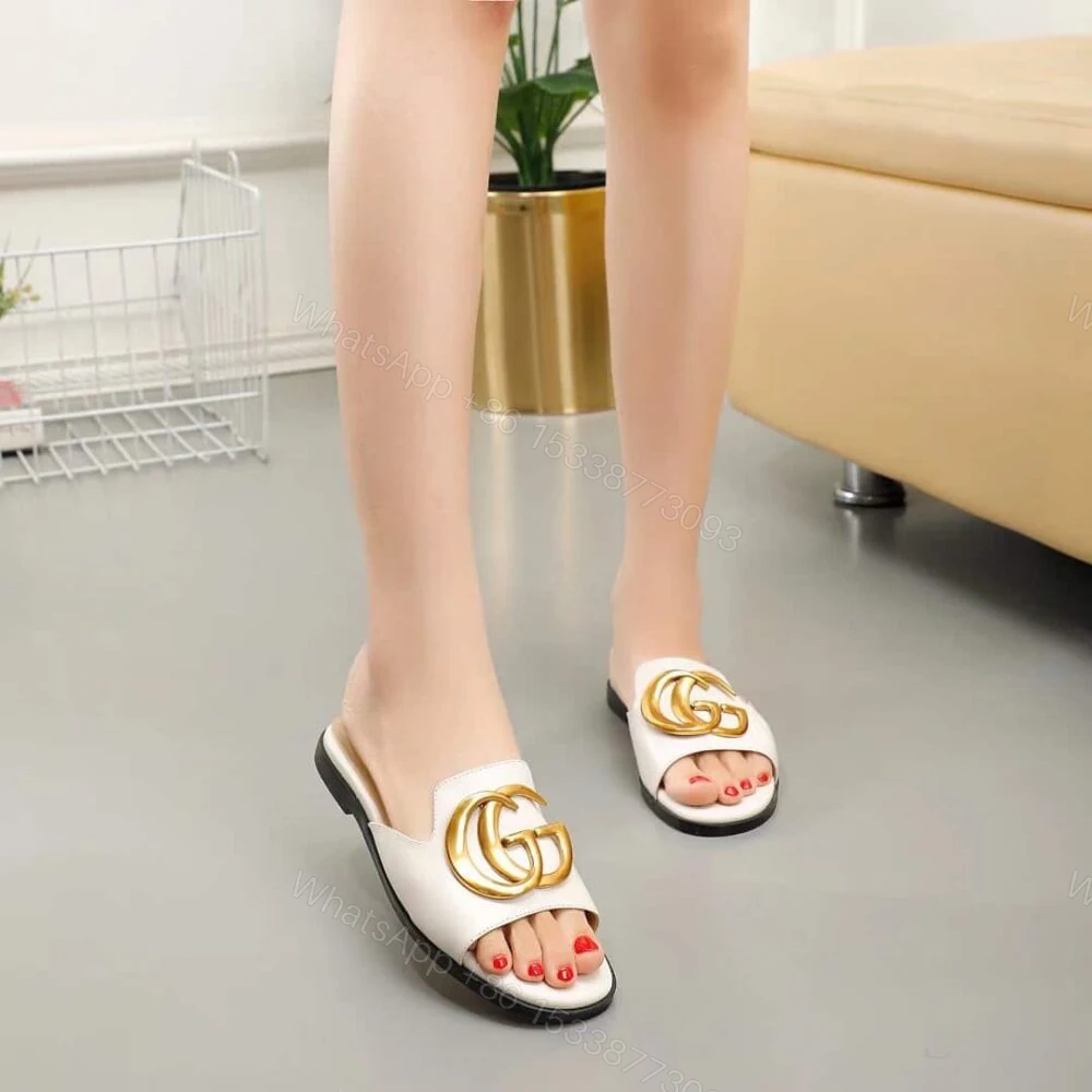 View 3 of Gucci Princetown GG Slippers White