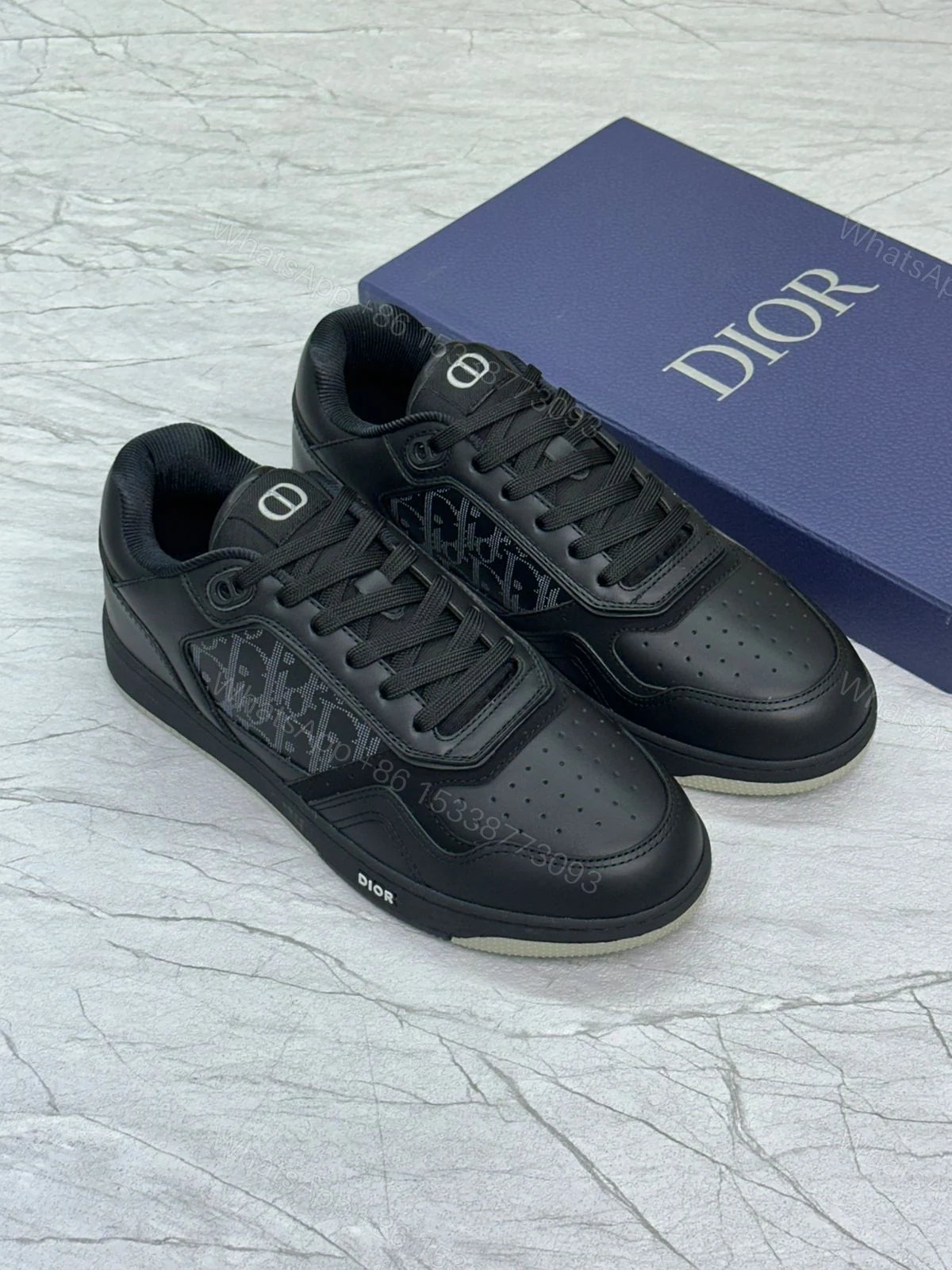 Dior Grey White Sneakers Replica — view 2