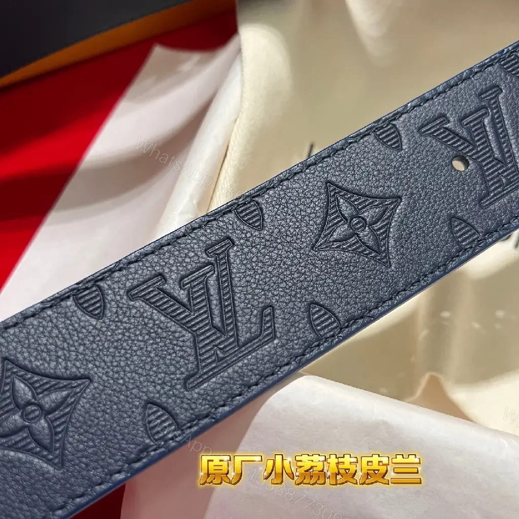 View 6 of Bold Signature Strap Belt: Monogram LV-Inspired Buckle Belt