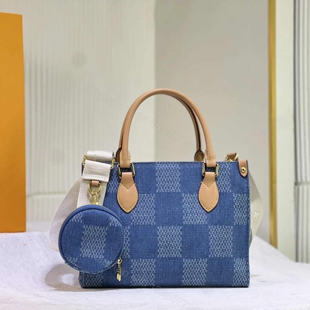 View 2 of Louis Vuitton Onthego PM Blue Denim 25Cm