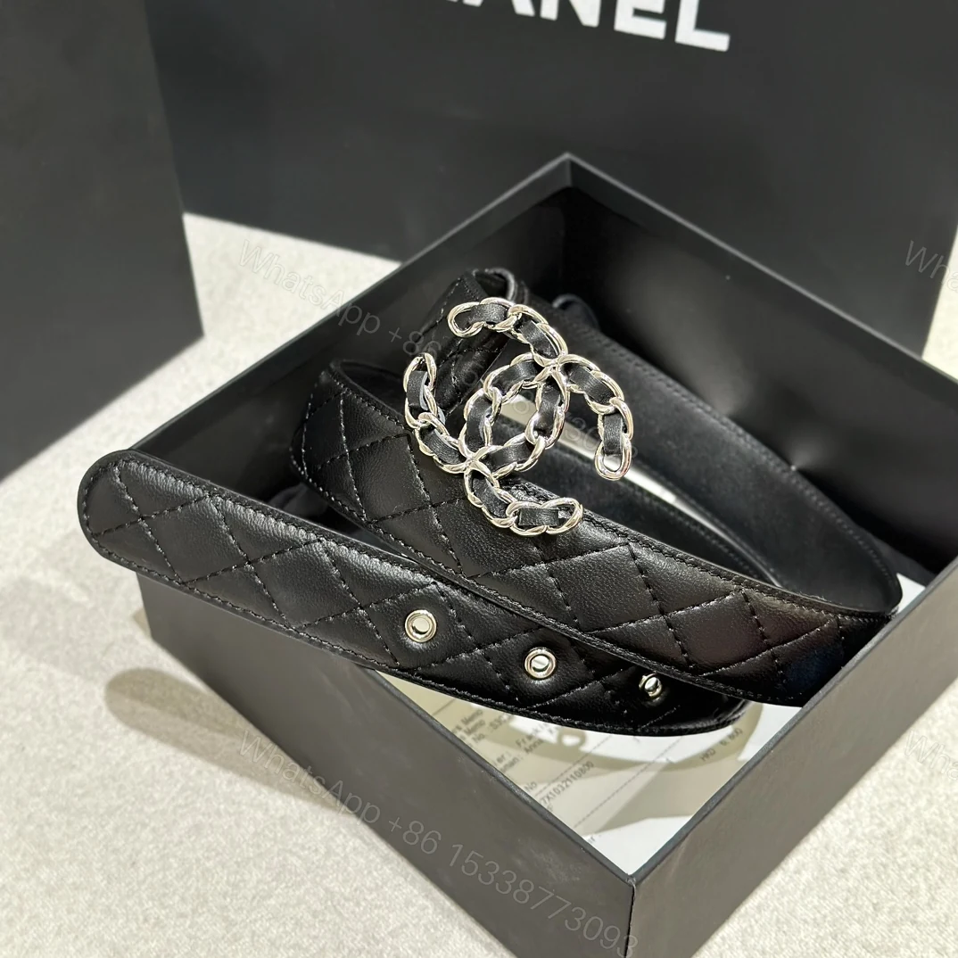 Chanel 一比一 經典雙C扣菱格皮帶 小香風女士時尚腰帶 — view 1