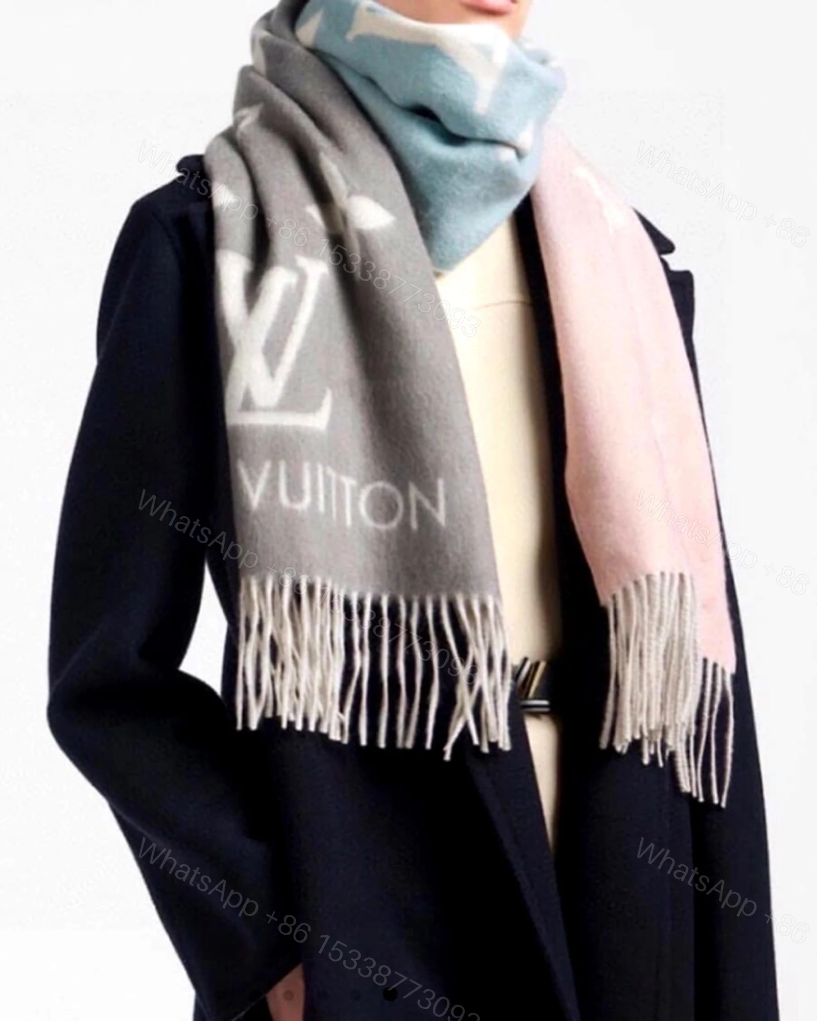 View 8 of FIRST COPY LOUIS VUITTON REYKJAVIK GRADIENT SCARF