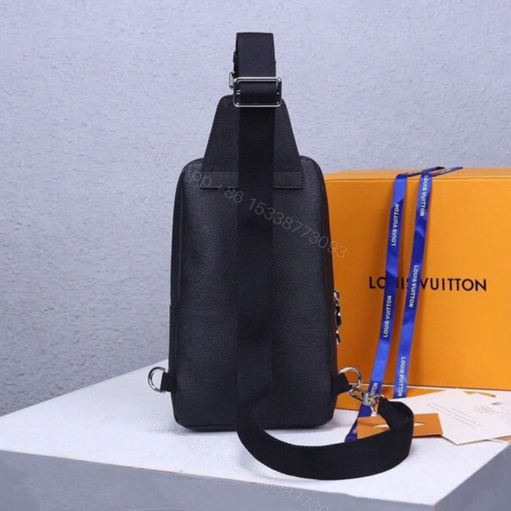 View 3 of Louis Vuitton Avenue Sling Bag Taiga Black 31Cm LV M30443