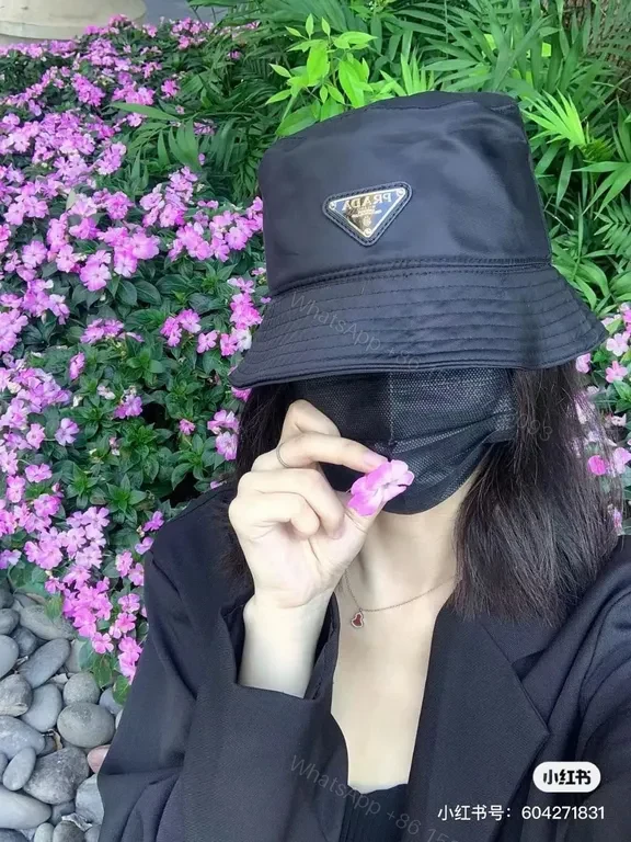 View 4 of Prada Black Nylon Logo Bucket Hat â€” Everyday Luxe
