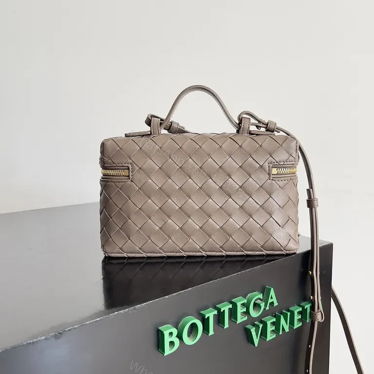View 6 of Textured Leather Bottega-Inspired Compact Crossbody Bag