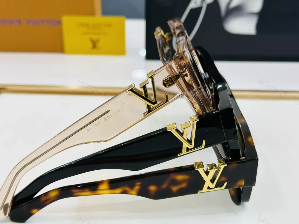 View 3 of Bold Boss Sunglasses - LV Hardware, Polarized UV 100% â€“ Acetate Frame