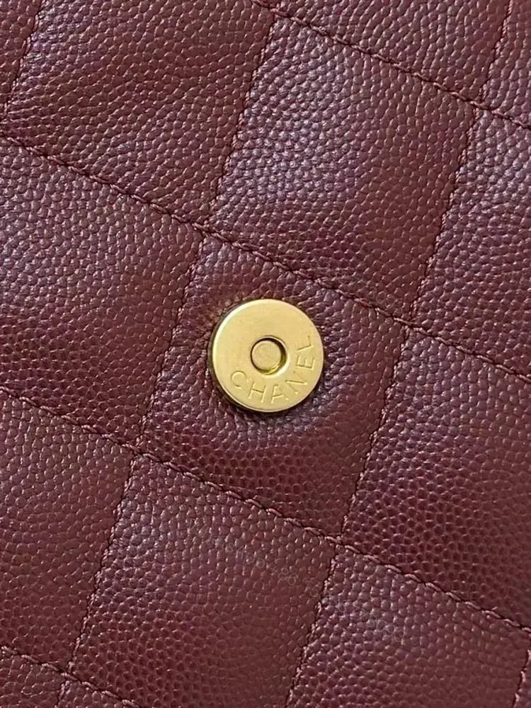 View 7 of Chanel 25 Small Burgundy Gold Hardware