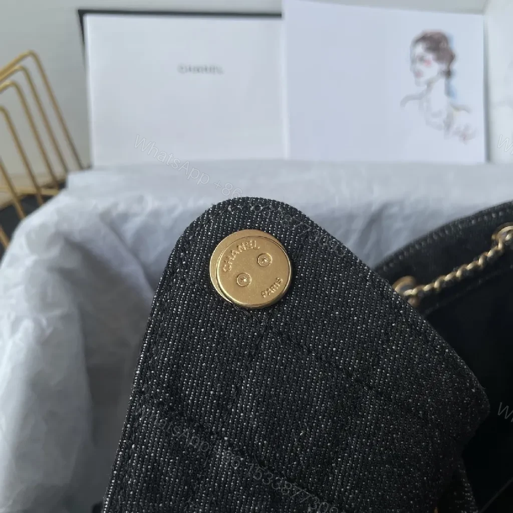 View 9 of Structured Quilted Luxury Bag with Gold Hardware