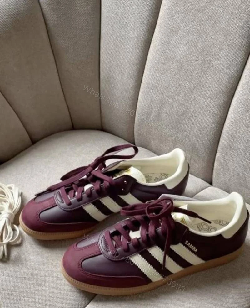 View 2 of First Copy Adidas Samba Maroon