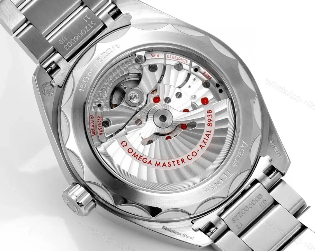 View 8 of Omega Super Clone Seamaster Aqua Terra Worldtimer Blue Dial Steel Bracelet Premium 43MM OMEGA-AT-WT43-BLU-SS