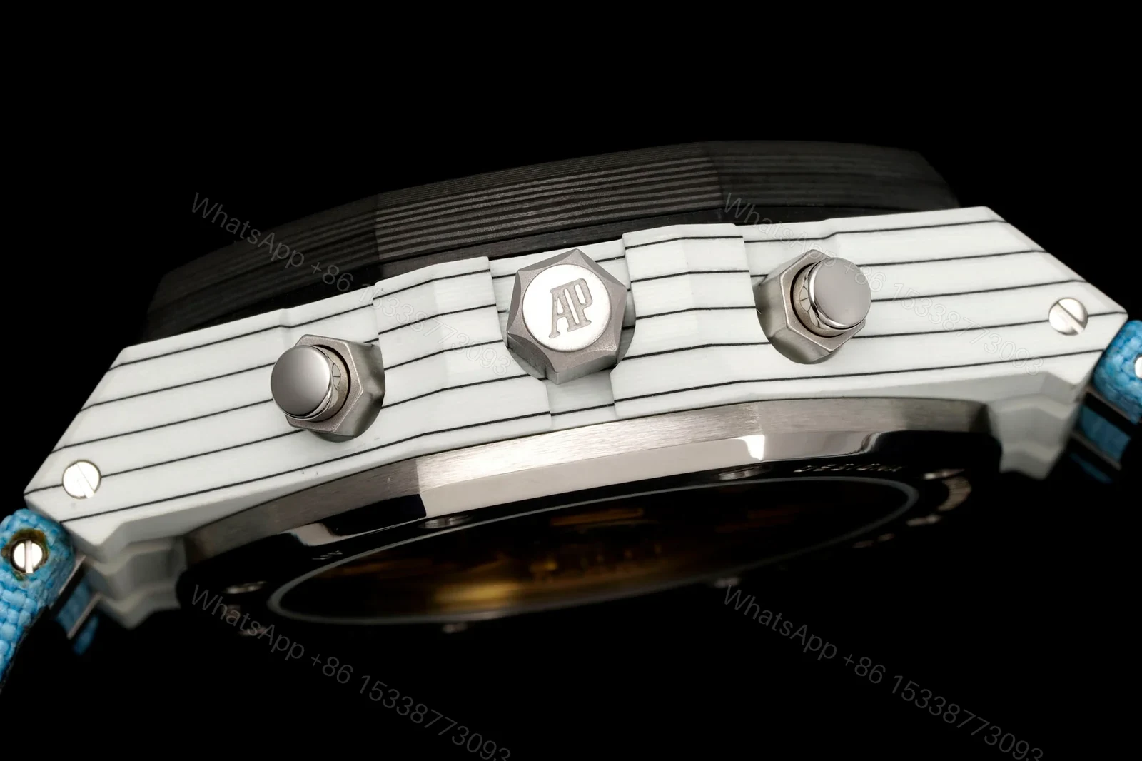 View 7 of Audemars Piguet Royal Oak Ref.26240 Light Blue Strap 42MM Replica Chronograph AP-RO-26240-LBLU-42