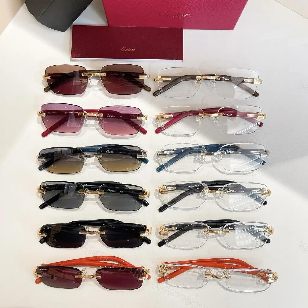 View 4 of Rimless Gold-Accent Eyewear: Bold Modern Luxe