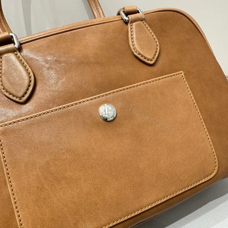 View 7 of Structured Leather Satchel: Miu MiuDetailing, Everyday Luxury