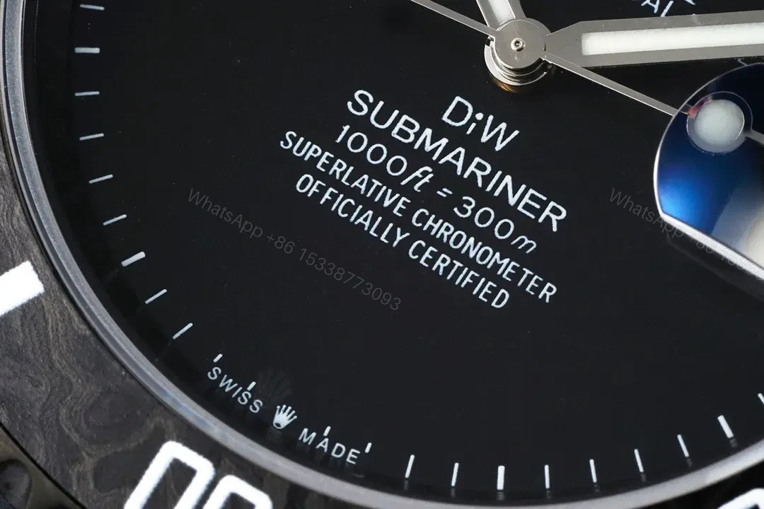 View 5 of Stealthy ghost submariner replica 40MM Black Carbon Custom Edition RG-SUBMARINER-GHOST-CARBON