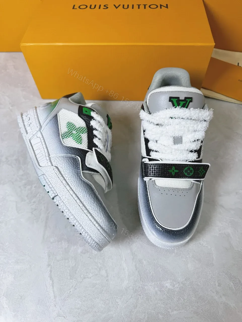 View 4 of Metallic Textured Statement Sneakers with Luxe Accents