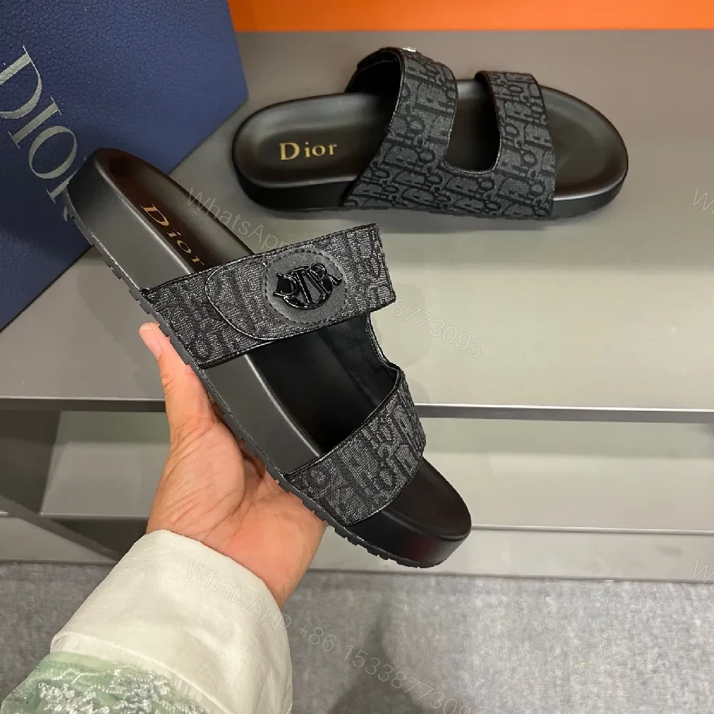 View 6 of Textured Jacquard Slip-Ons: Luxe Comfort Slides