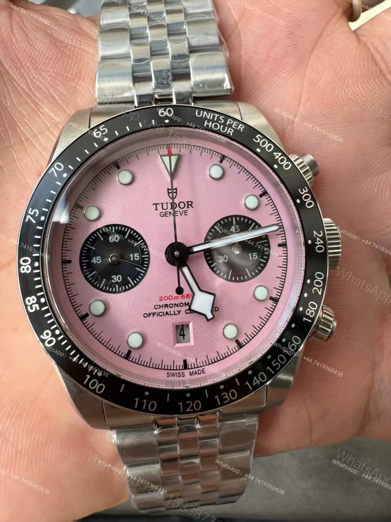View 8 of Tudor Super Clone Black Bay Chronograph M79360N-0019 Pink Dial