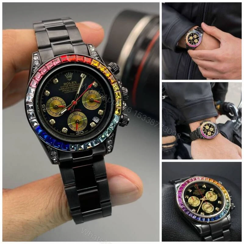 View 2 of Rolex Rainbow Black Dial Quartz 41mm