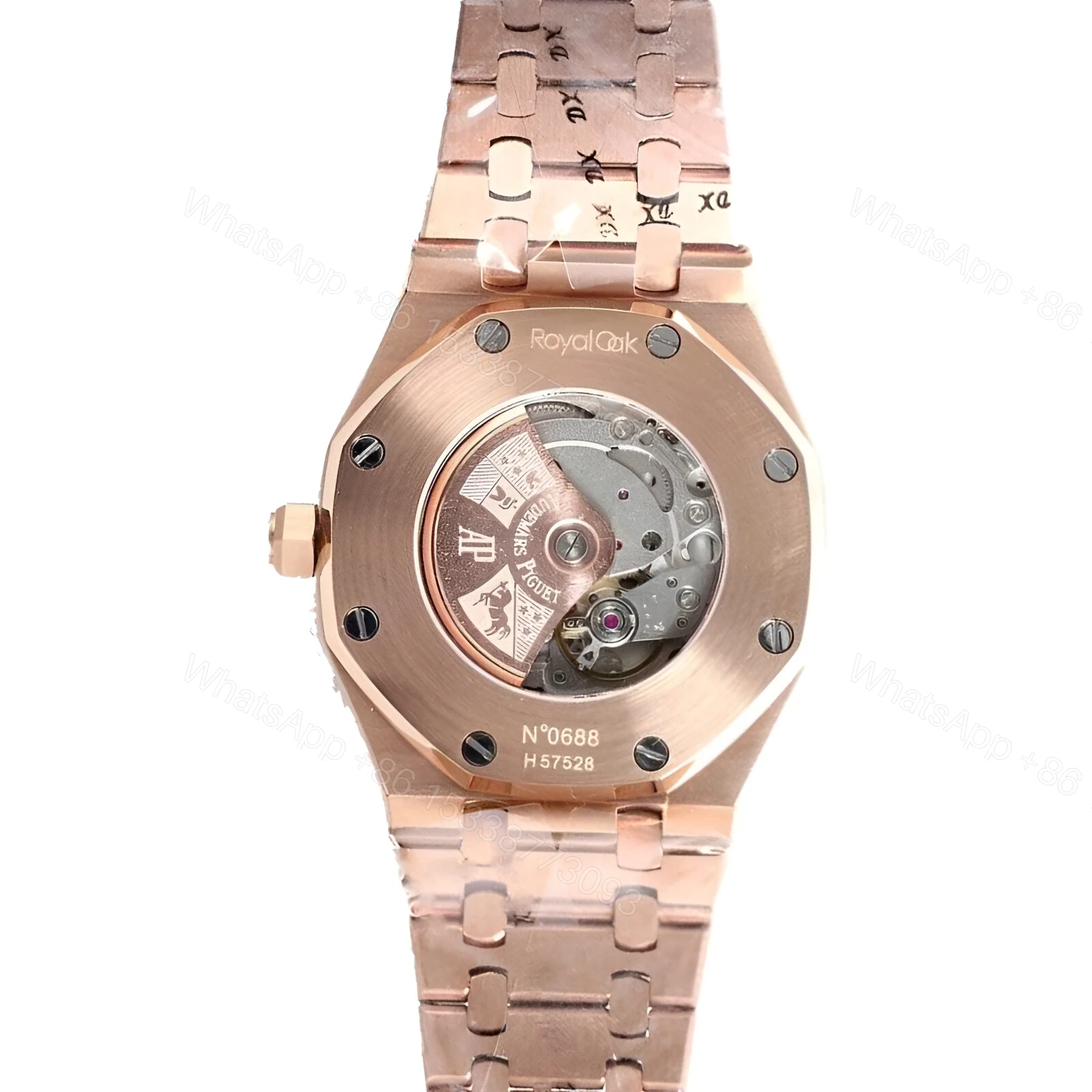 View 5 of Audemars Piguet Royal Oak Iced Out Rose Gold Replica
