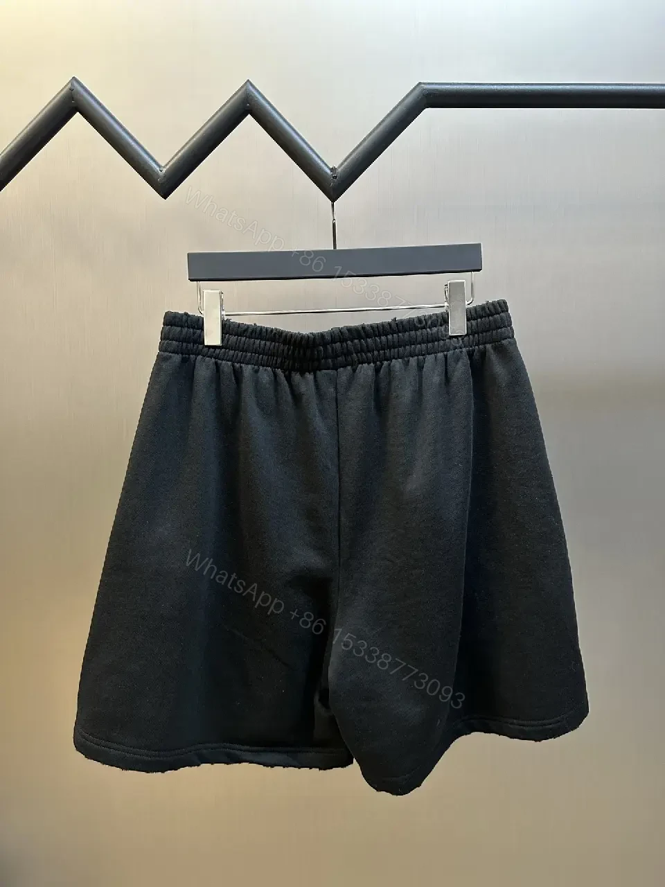 View 8 of Breathable Black Knit Shorts: Street Luxury Comfort