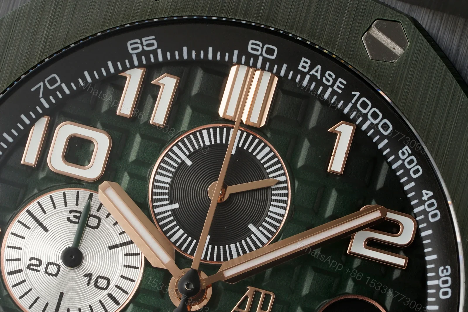 View 4 of Audemars Piguet Royal Oak Offshore Green Replica 44MM Premium Ceramic Rubber Strap Chronograph Edition RG-AP-ROO-GRN-CER-RUB-44