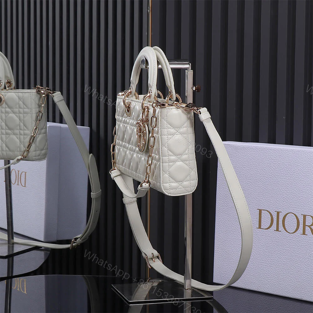 View 2 of Dior Medium White Lady D-Joy Bag
