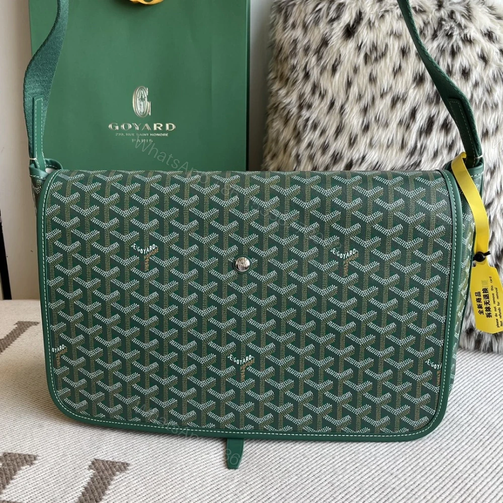 高仿Goyard*Capetien系列CAPETIX郵差包綠色中號免檢版 — view 1