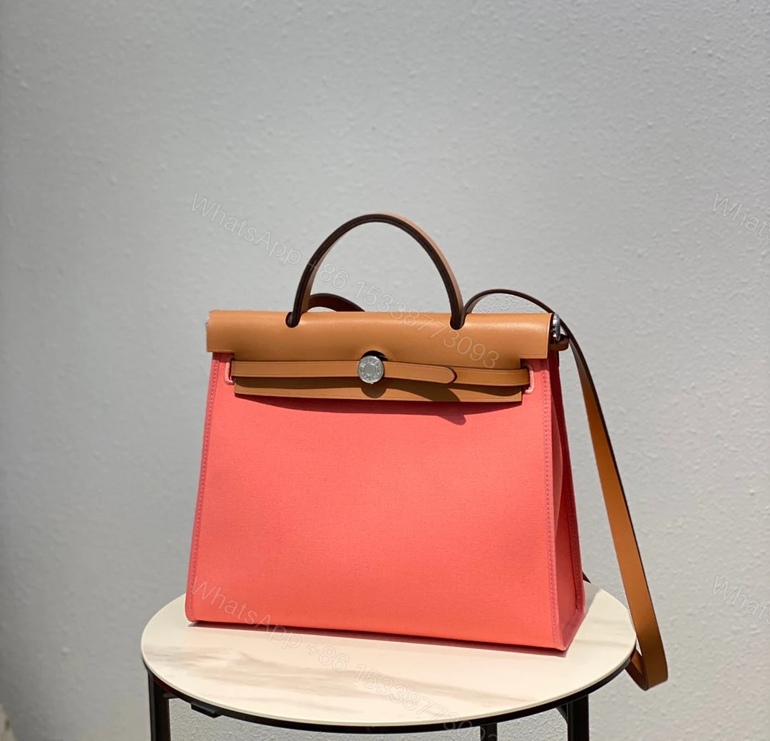 View 2 of H HERBAG ZIP 31 BAG PALLADIUM HARDWARE PINK 31CM