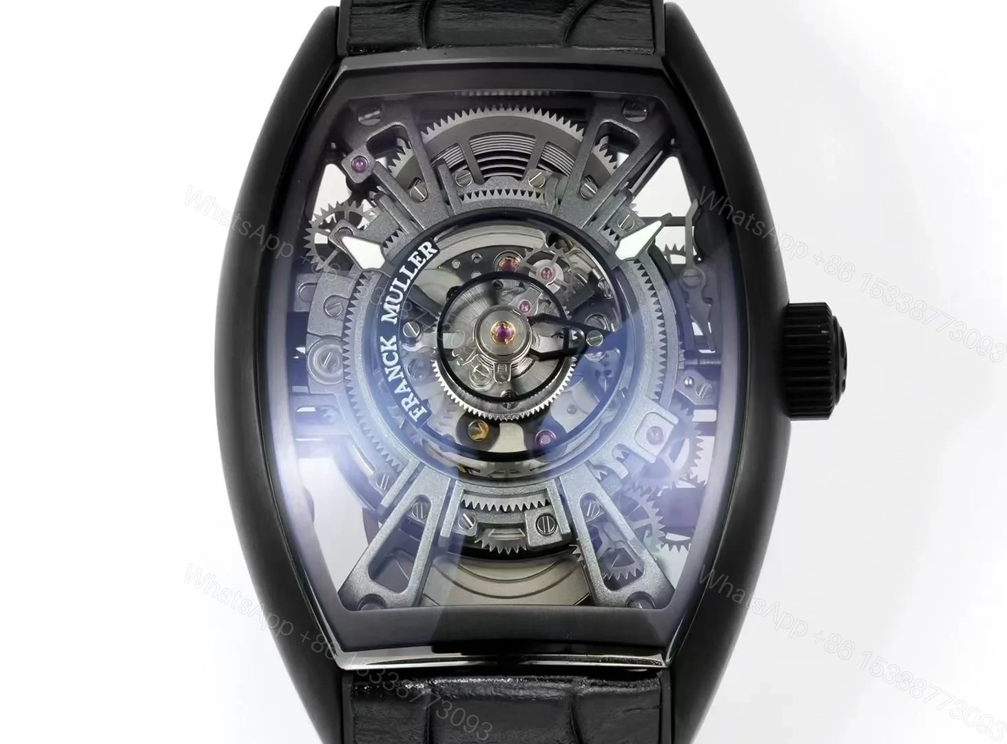 View 6 of Franck Muller RM3 Grand Central Tourbillon Replica 42MM Premium Skeleton Rose Gold Edition FM-RM3-GCT-RG-SKEL-42