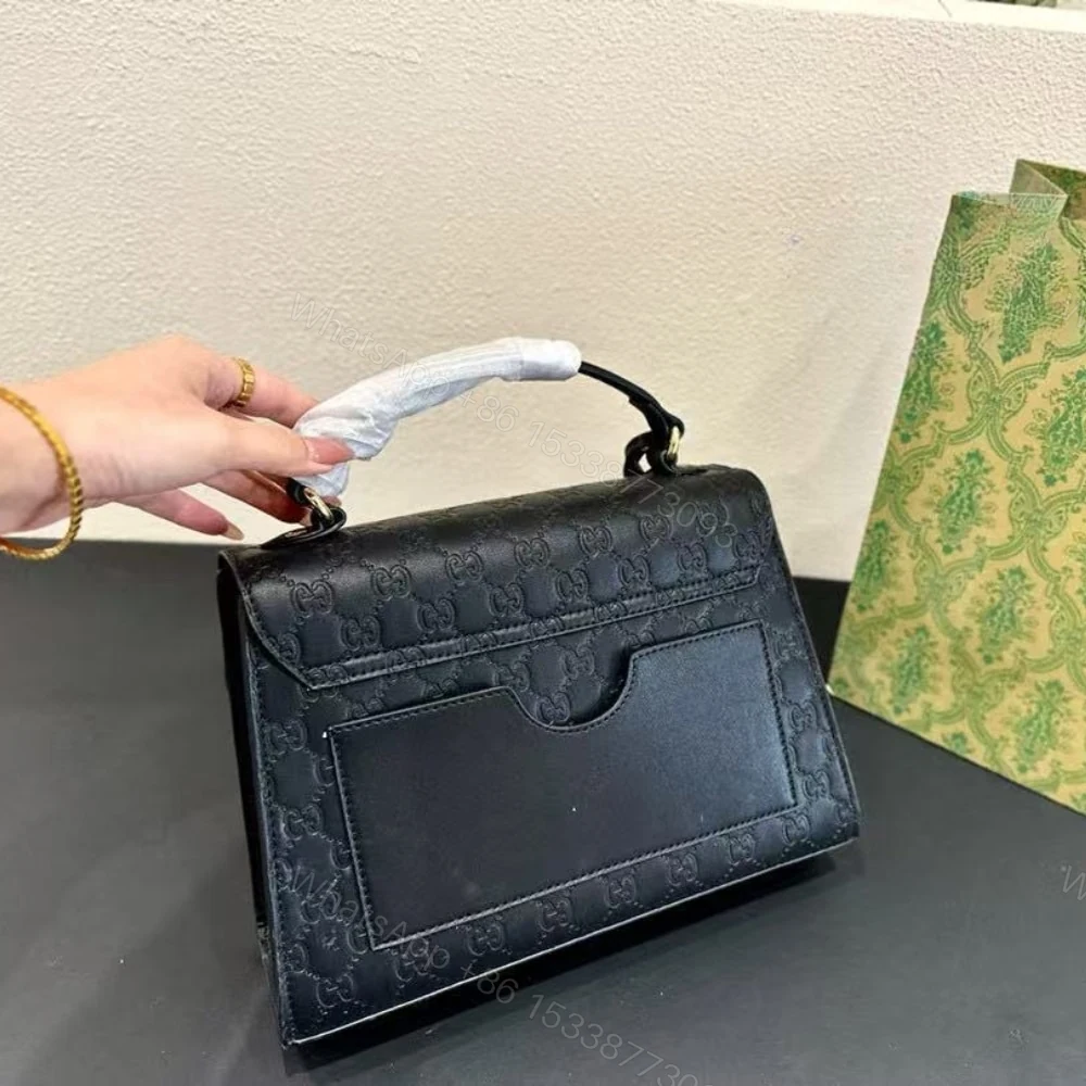 View 3 of Gucci Padlock Medium Top Handle Bag Black 28Cm