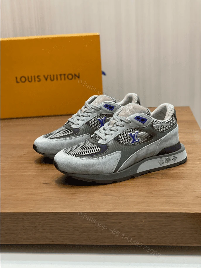 View 8 of LOUIS VUITTON RUN AWAY SNEAKERS IN GREY AND PURPLE – LSVT358