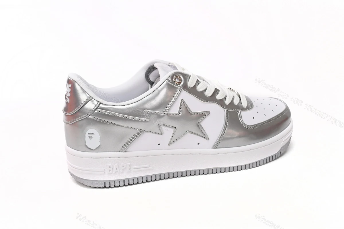 View 3 of A Bathing Ape Bape Sta Low Silver 1H73 191 921