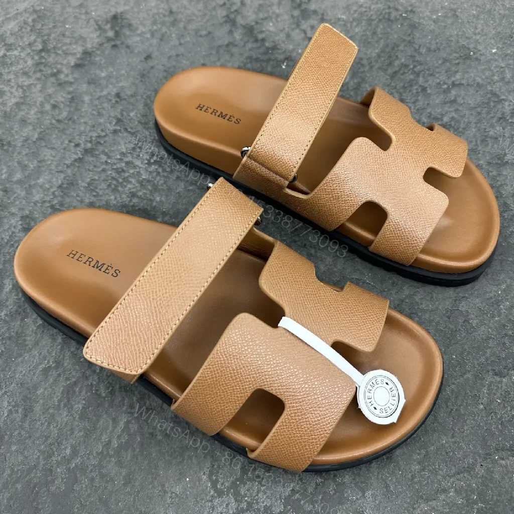 Camel Leather Cutout Sandals | Textured Comfort Footbed — view 1