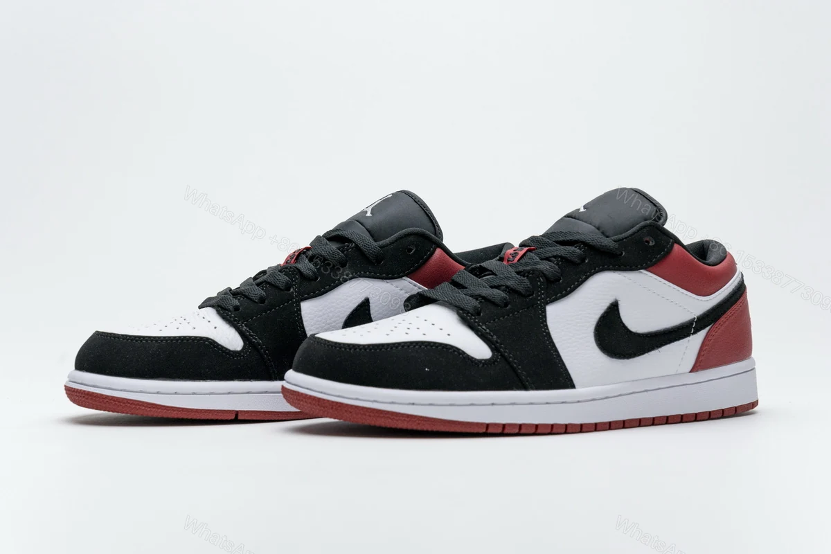 View 10 of Air Jordan 1 Low Black Toe 553558-116