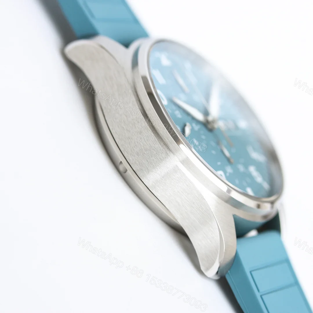 View 6 of IWC Pilot Chronograph Blue Replica 41MM Premium Blue Dial Rubber Strap Edition IW388117