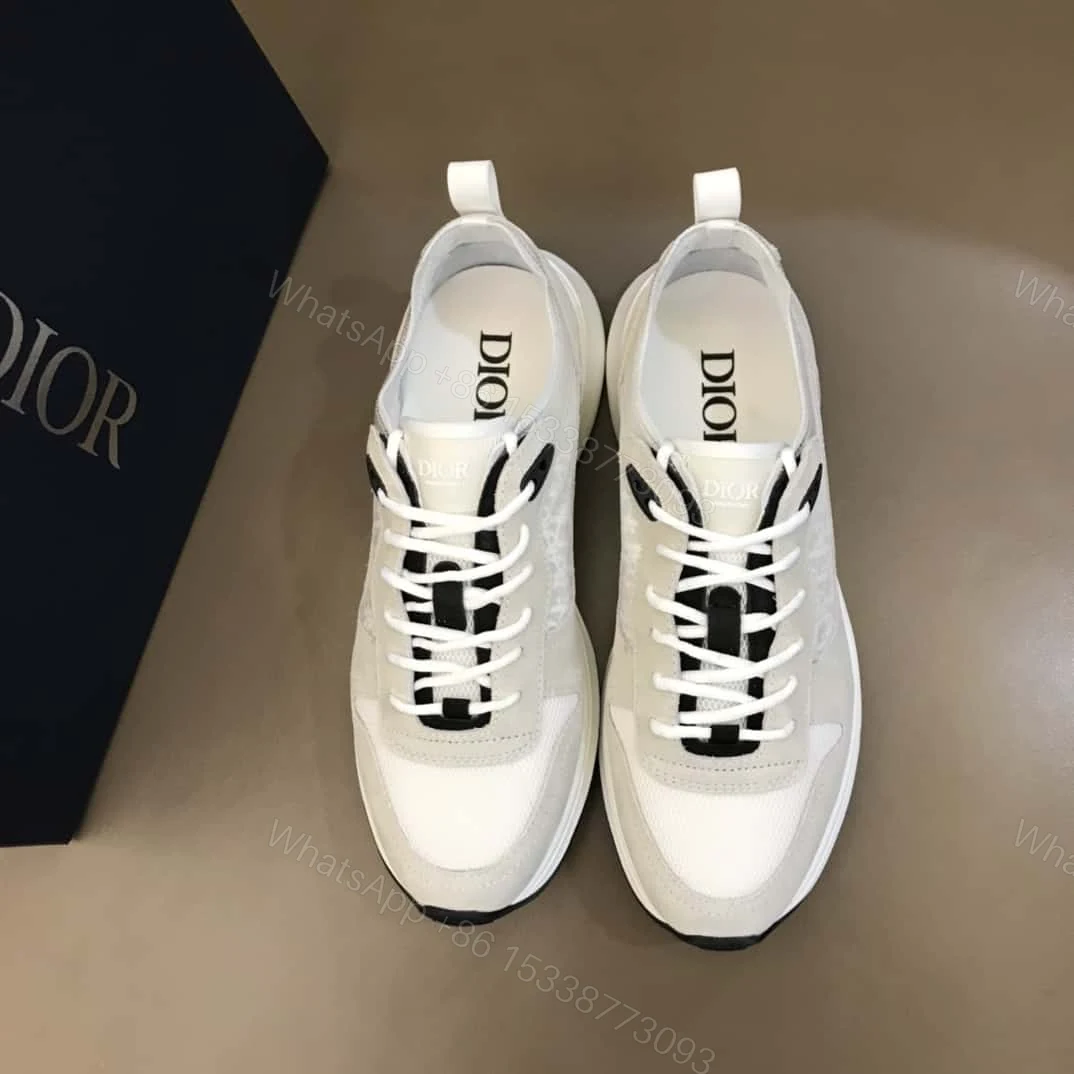 View 9 of DIOR B25 OBLIQUE WHITE SUEDE RUNNER – CD38