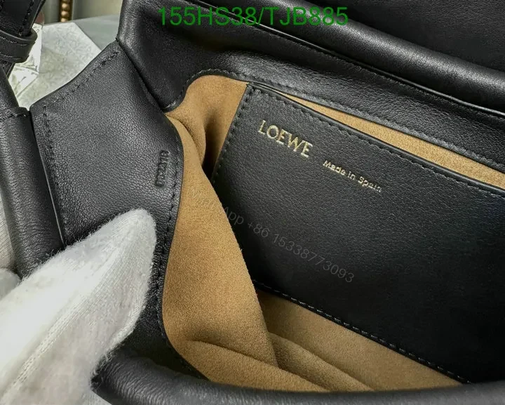 View 27 of Loewe Convertible Leather Shoulder Bag with Dark Khaki Ruched 062138