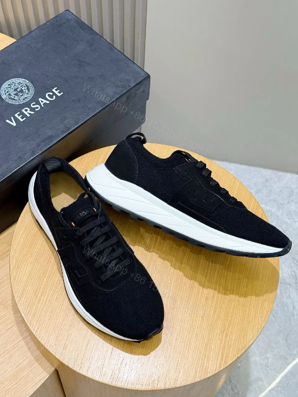 View 4 of Chic Black Textile Sneakers with Subtle Detailing, All-Day Comfort