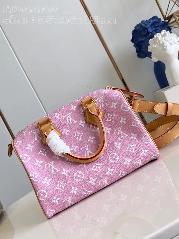 View 2 of Pink LV Monogram Handbag with Detachable Strap