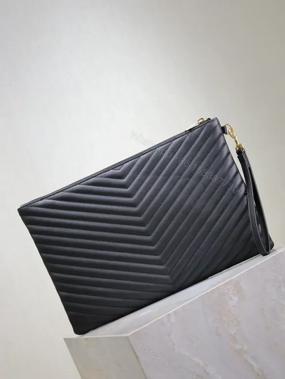 View 9 of Chic Quilted Clutch â€“ Leather, Luxury Style, YSL-Inspired
